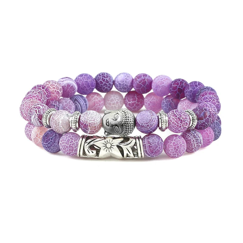 Buddha Head Bracelet for Women Men Natural