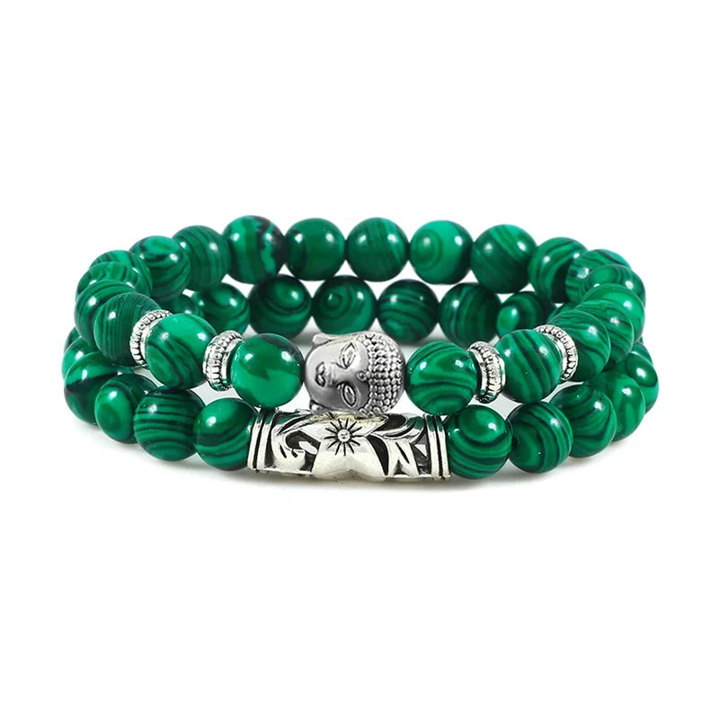 Buddha Head Bracelet for Women Men Natural
