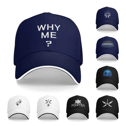 Adult Why me  Death Stranding Sandwich Hat  Baseball Caps Snapback Caps  Trucker Worker Cap Adjustable Golf Hats Summer