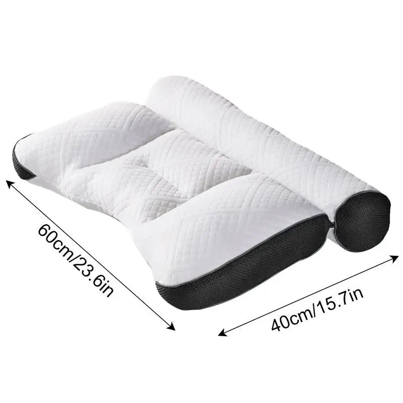 Orthopedic Ergonomic Neck Support Pillow Non-slip Side Back & Stomach Sleepers Cube Cushion Cube Pillow Travel Neck Pillow