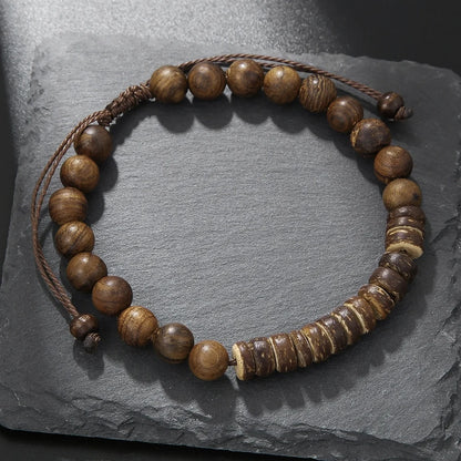 Retro Imitation Natural Blue Stone Bead Bracelet Fashion Men Summer Jewelry Trend Bohemian Accessories