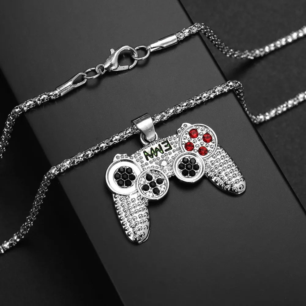 RAKOL Trendy Gamepad Lightning Stainless Steel Necklaces For Women Men Gold Color Metal Necklace Party Everyday Jewelry