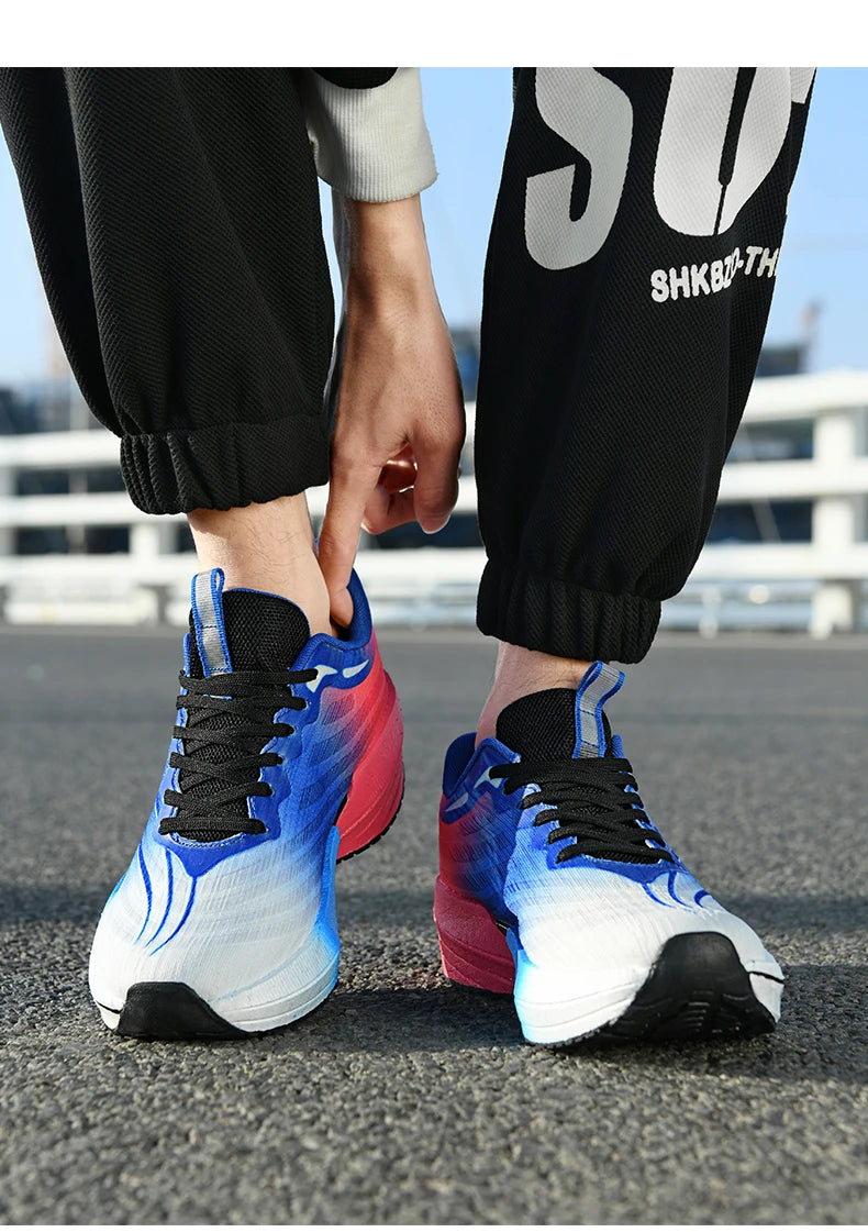 NEW 2025 Marathon Air Cushion Men Sports Running Shoes Breathable Lightweight Women's Comfortable Athletic Nonskid Sneakers