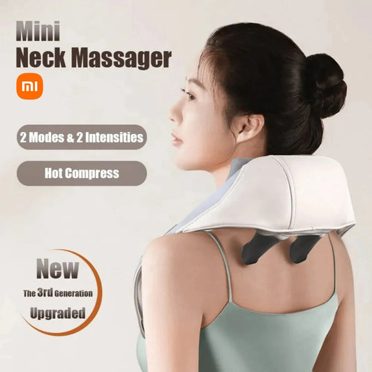 Xiaomi Electric Neck And Back Massager Wireless Neck Shoulder Kneading Massage Pillow Cervical Back Muscle Relaxing Shawl