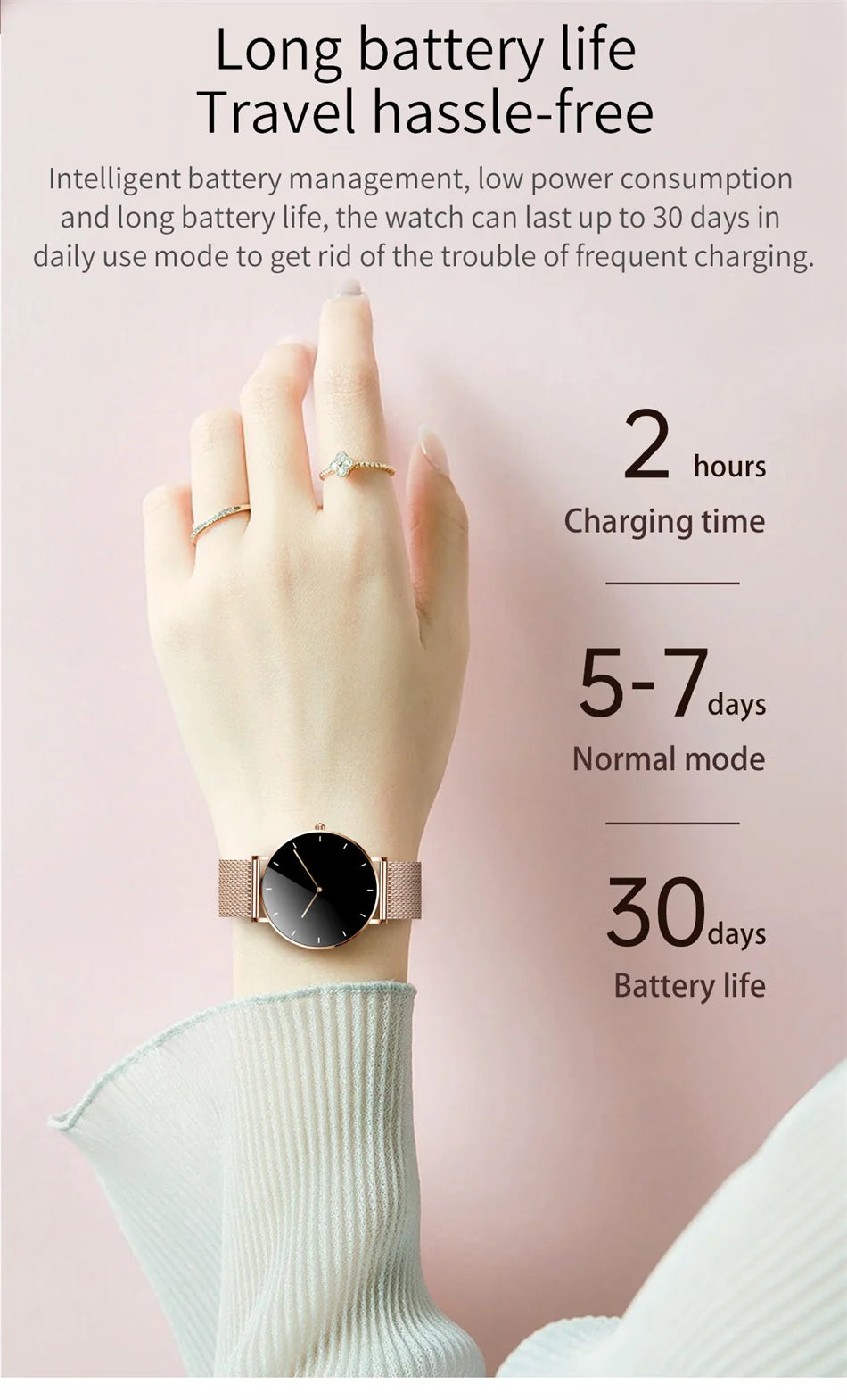 LIGE 2024 AMOLED Smart Watch Women Call Remind Ladies Physiologic Function Clock Sport Bracelet Waterproof Smartwatch For Men