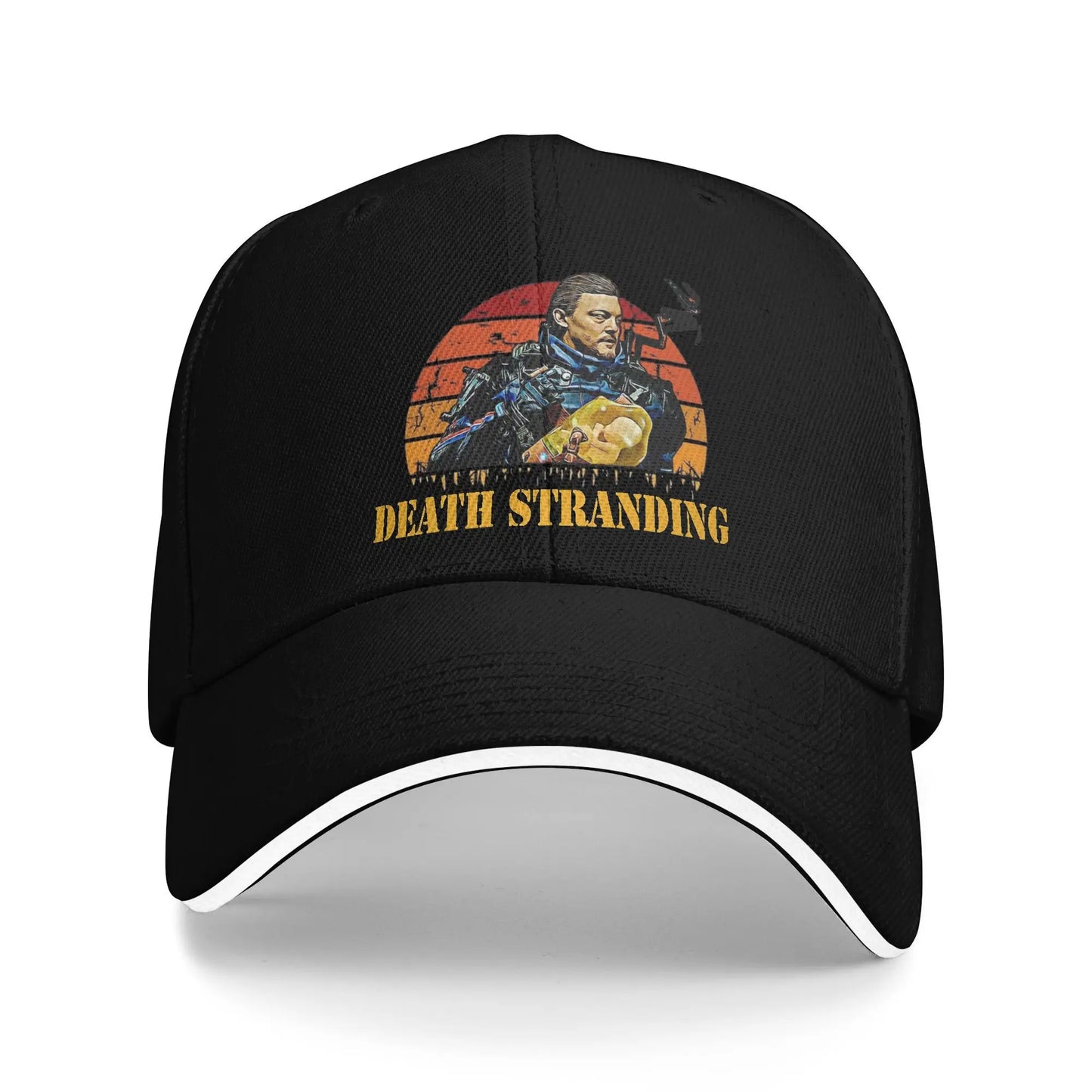 Adult Why me  Death Stranding Sandwich Hat  Baseball Caps Snapback Caps  Trucker Worker Cap Adjustable Golf Hats Summer