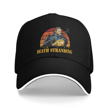 Adult Why me  Death Stranding Sandwich Hat  Baseball Caps Snapback Caps  Trucker Worker Cap Adjustable Golf Hats Summer