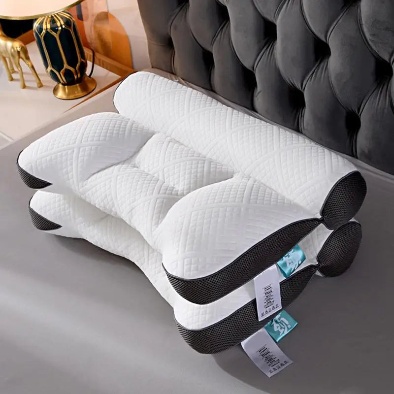 Orthopedic Ergonomic Neck Support Pillow Non-slip Side Back & Stomach Sleepers Cube Cushion Cube Pillow Travel Neck Pillow