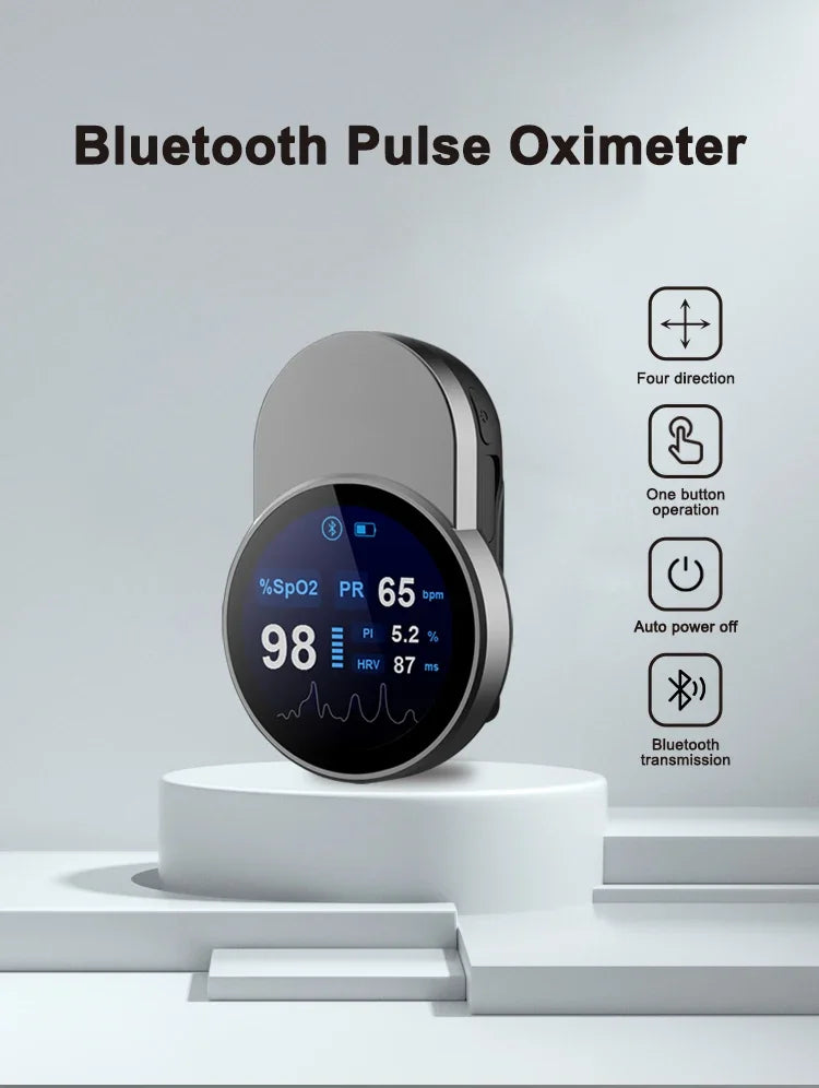 Bluetooth Wireless transmission Digital spo2 fingertip oximeters Finger Clip oximetro recargable usb Bluetooth pulse Oximeter