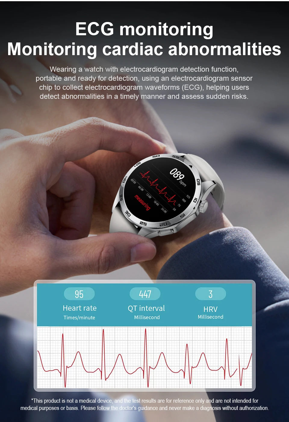 LIGE Wireless earphones ECG+PPG Smart Watch Blood Lipid Uric Acid Monitor Health Smartwatch Bluetooth Call Waterproof Watch Men