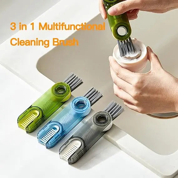 3-in-1 Multi-Function Cup Brush Teat Cleaning Brush Water Cup Cleaning Artifact Gap Brush Cup Cover Brush