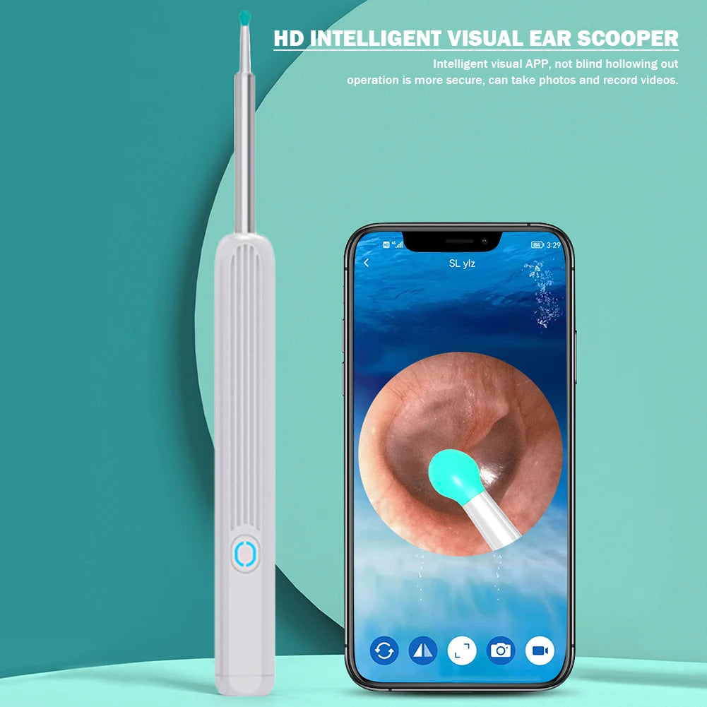 Wireless Visual Ear Borescope 6 LED Lights Otoscope Ear Cleaner HD Camera Ear Wax Cleaning Teeth Oral Inspection Health Care