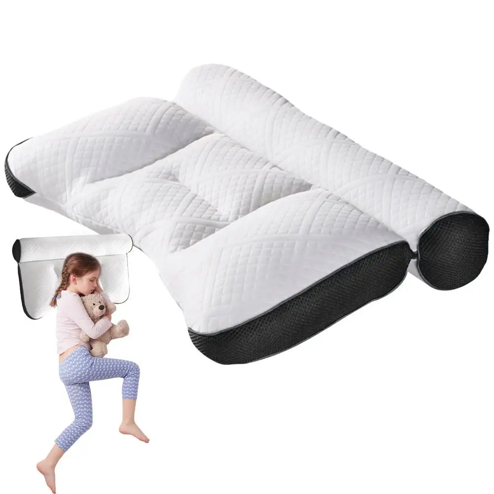 Orthopedic Ergonomic Neck Support Pillow Non-slip Side Back & Stomach Sleepers Cube Cushion Cube Pillow Travel Neck Pillow