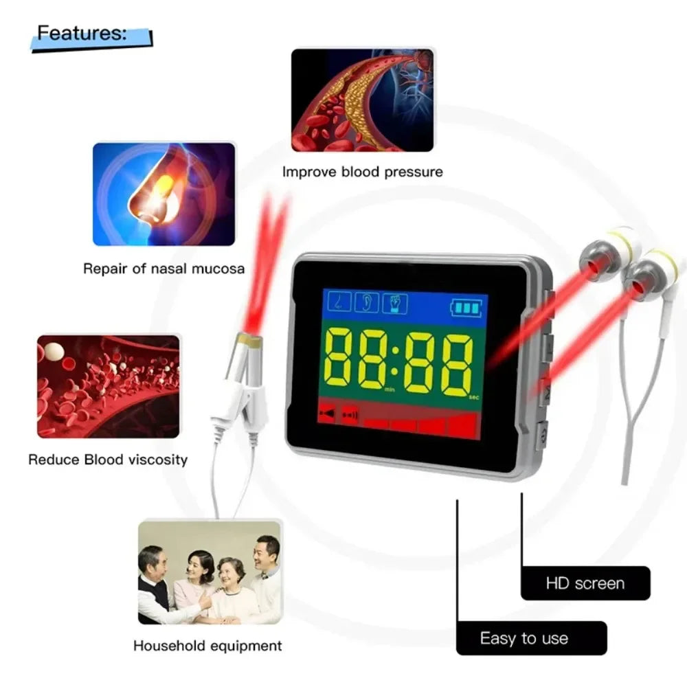 2024 HLKGO Laser Therapy Health Watch Blood Glucose Health Tracker