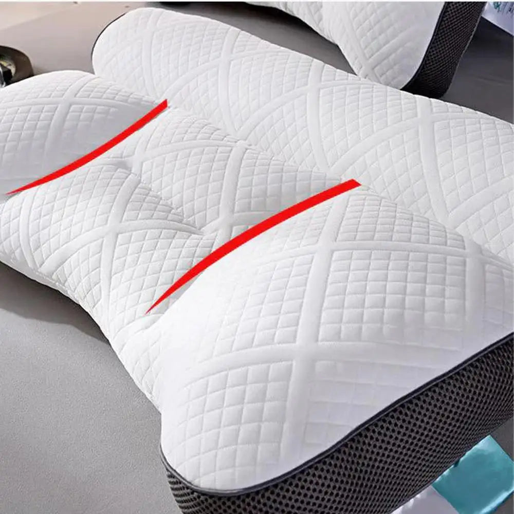 Orthopedic Ergonomic Neck Support Pillow Non-slip Side Back & Stomach Sleepers Cube Cushion Cube Pillow Travel Neck Pillow