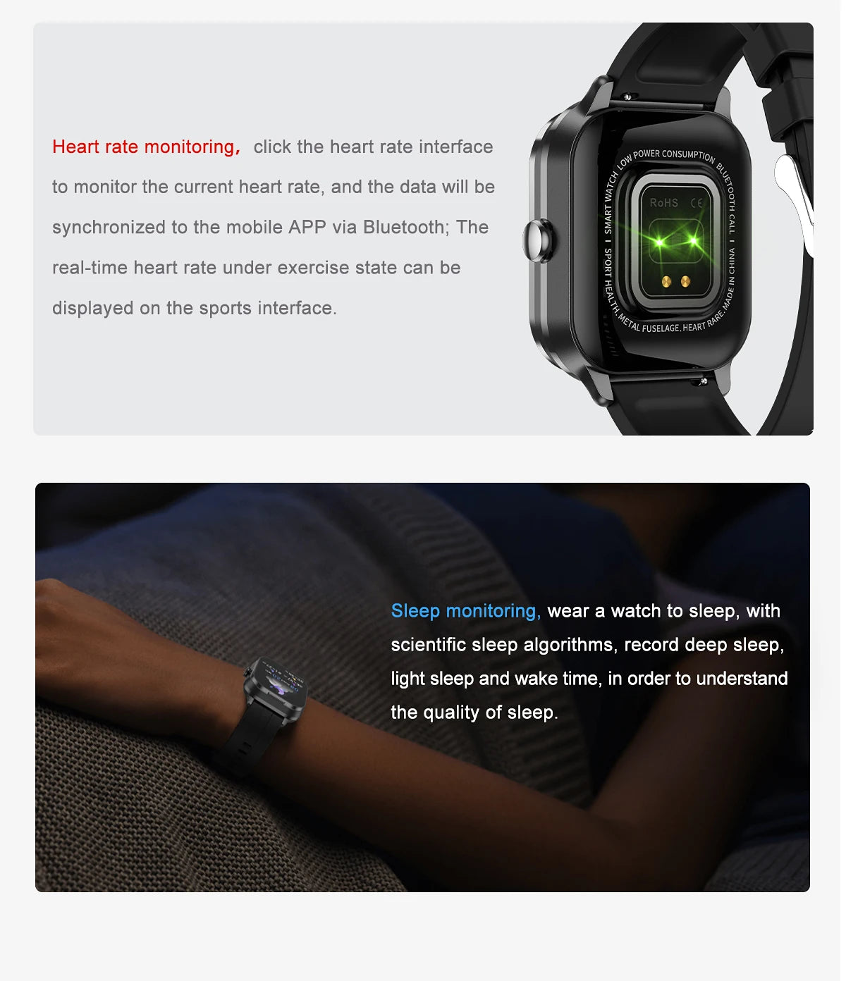 Men Smart Watch 2.01 inch HD Large Screen Waterproof Heart Rate Blood Oxygen Bluetooth earphone TWS 2 in 1 Make phone calls 2024