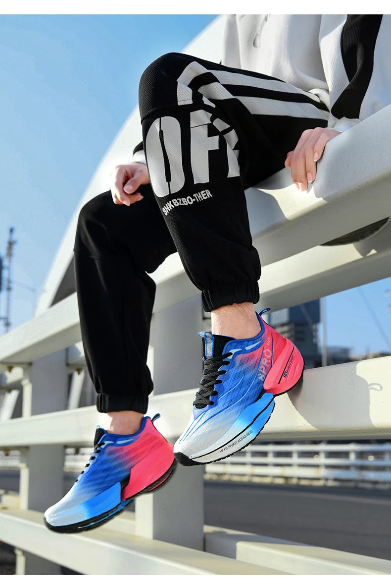 NEW 2025 Marathon Air Cushion Men Sports Running Shoes Breathable Lightweight Women's Comfortable Athletic Nonskid Sneakers